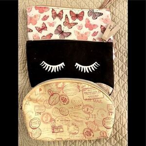 Ipsy Makeup Bags - 3 assorted bags , pvc